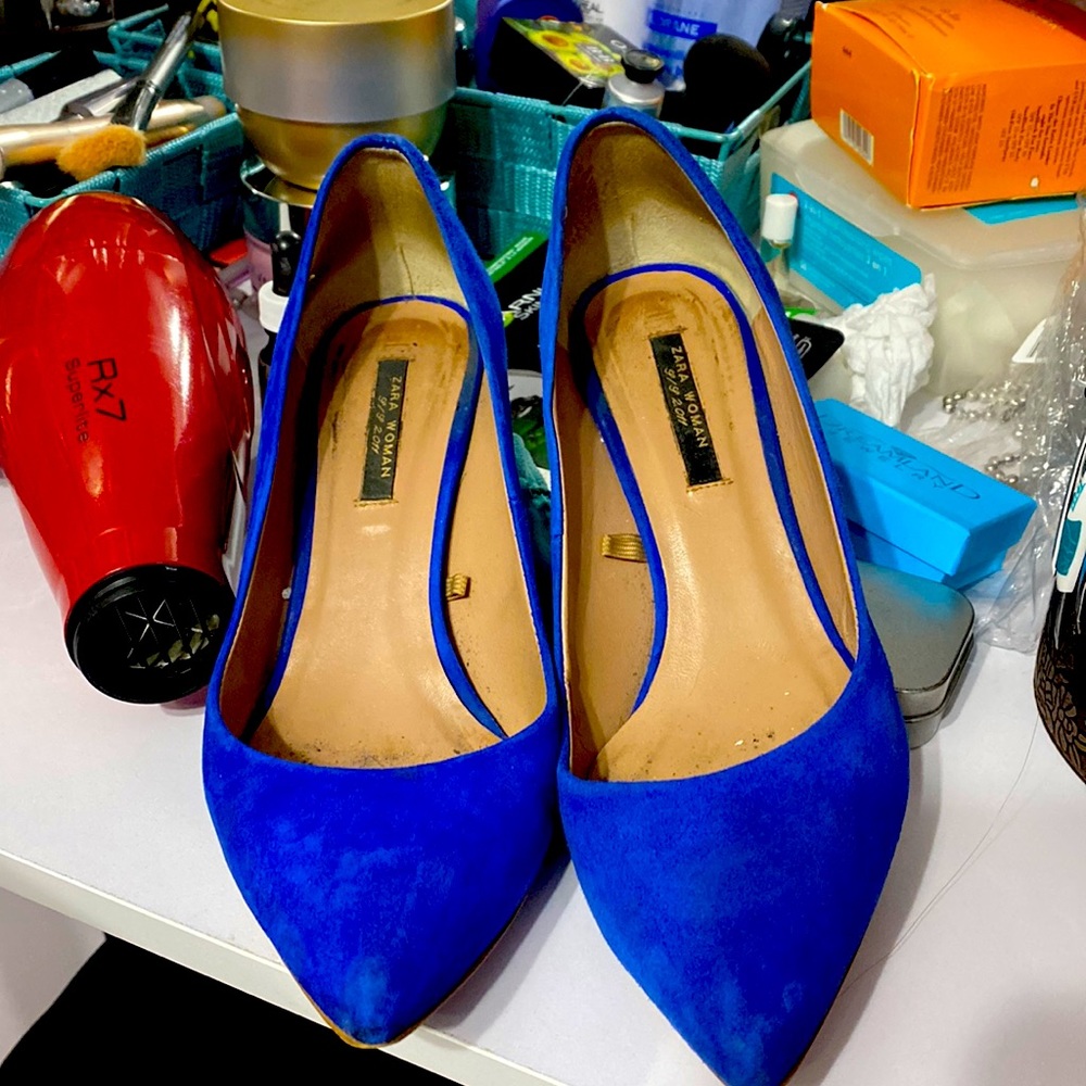 Zara blue pumps